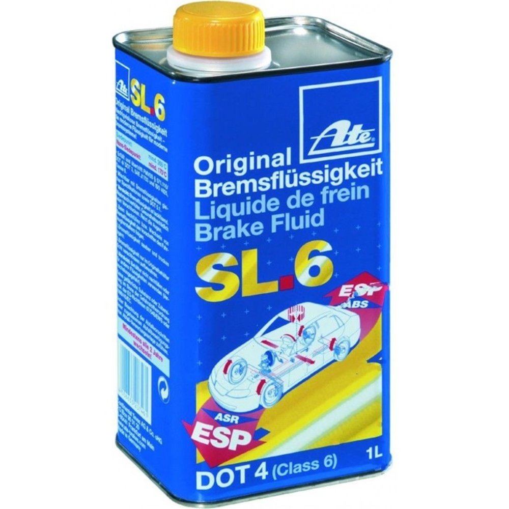 Жидкость тормозная DOT 4 SL.6, 1л, для авто c ABS_ESP, ISO 4925 Class 6